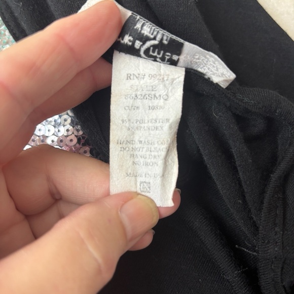 Moa Moa Woman sequin top, size 1X, vintage, party, holiday, dressy, colorful - Picture 7 of 7